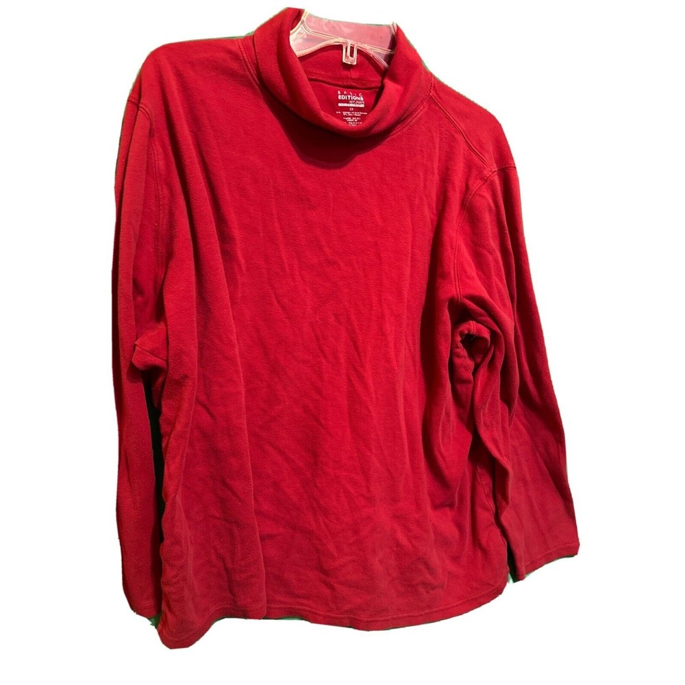 Basic Editions Red 3X Turtleneck Blouse